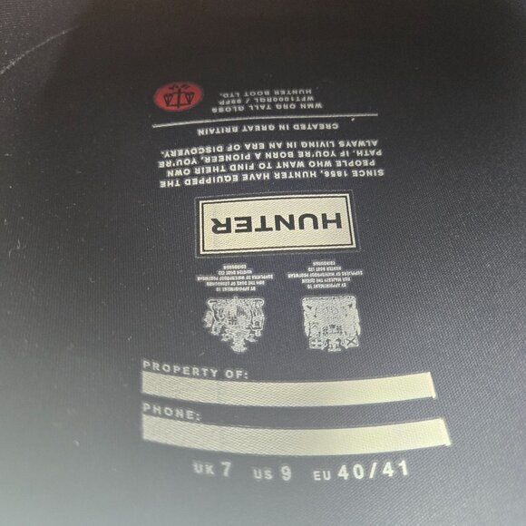 Hunter Knee High Rainboot Womens Size 9 Blue Outdoor Rubber Snow Rain Booties - Picture 8 of 13